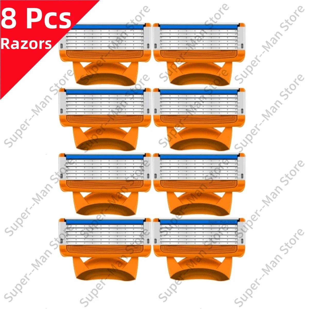 Fusion series NEW 5-layer Razor Blades, Replacement Blades, Vintage Wet Shaving Safety Razor, Skin Protection Classic Razor 5