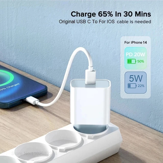 Chargeur d'origine pour Apple, charge rapide, câble de pluie de type C
