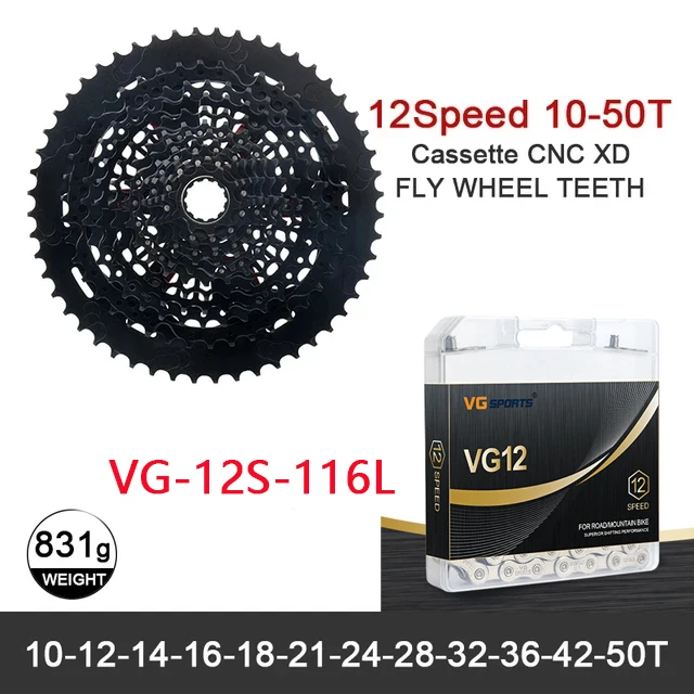 SUNSHINE XD Cassete Volante Colorido MTB 11/12 Velocidade K7