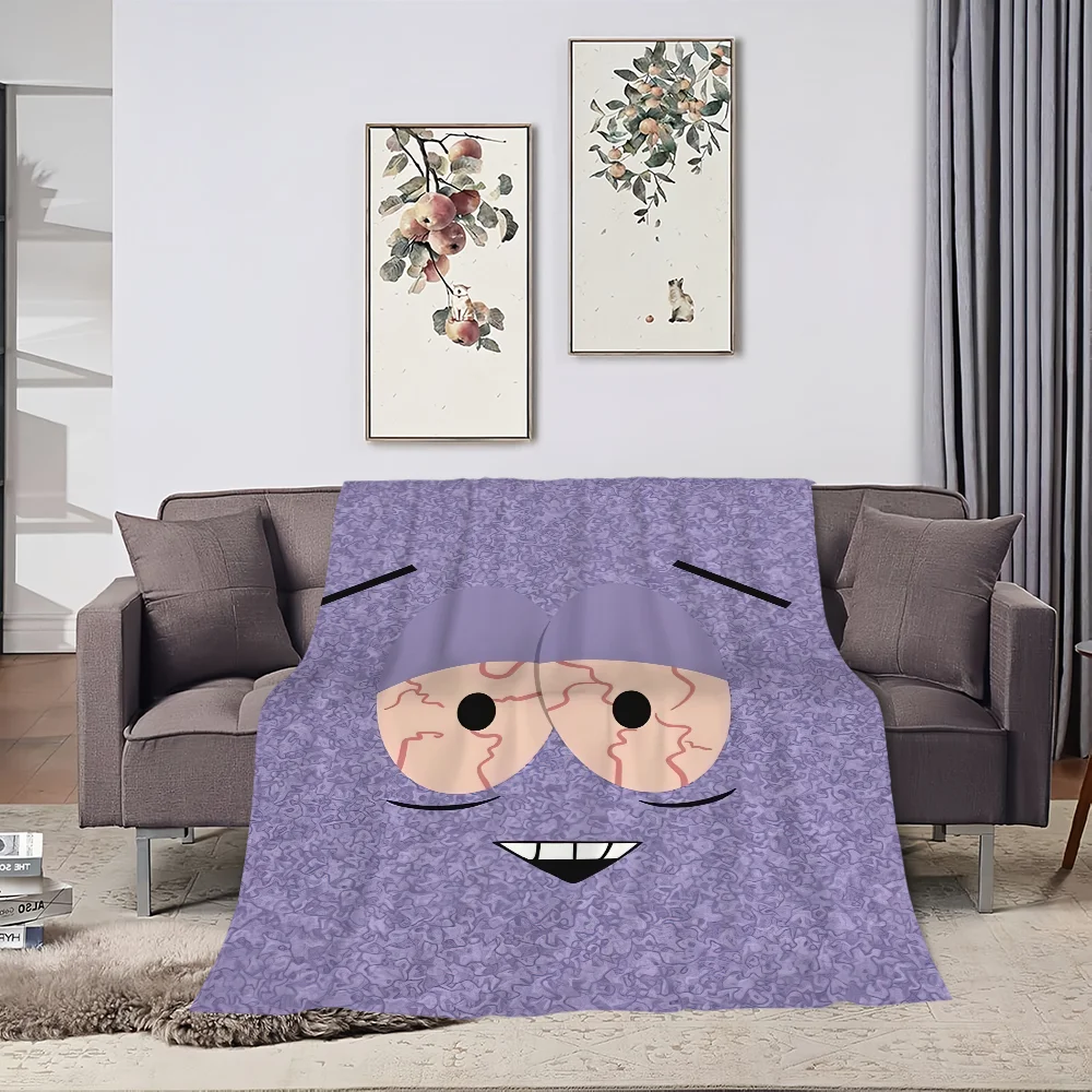 Cartoon t-toallin s-southpark Blanket Skin friendly comfort warm soft plush blanket suitable sofa living room office bedroom 4