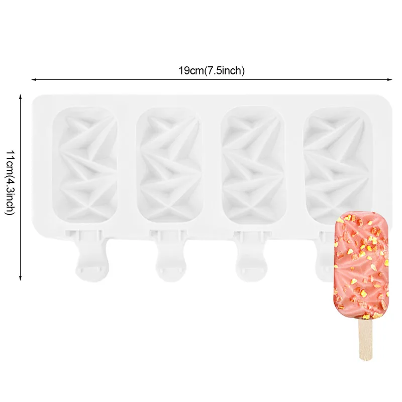 Silicone Ice Cream Mold DIY Chocolate Dessert Popsicle Moulds Tray Ice Cube Maker Homemade Tools Summer Party Supplies