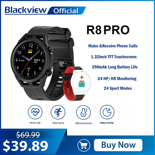 Blackview R8 PRO Smart Watch for Women Men Bluetooth Call Smartwatch Full  Touch Dial Fitness Tracker IP68 Waterproof Watches