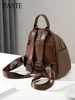 New Fashion Soft Natural Cow Leather Women Backpack Coffee 2 Sizes High Quality School Travel Shoulder Bags Satchel Rucksack 3