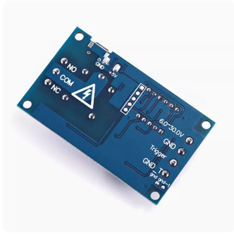 LED 디스플레이 자동 사이클 지연 타이머 제어 오프 스위치 지연 시간 릴레이, 마이크로 USB 5V 지지대, DC 6-30V, 6V 9V 12V 24V