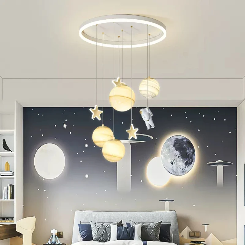 Astronaut Light LED Children's Room Decor Chandeliers Modern Cartoon