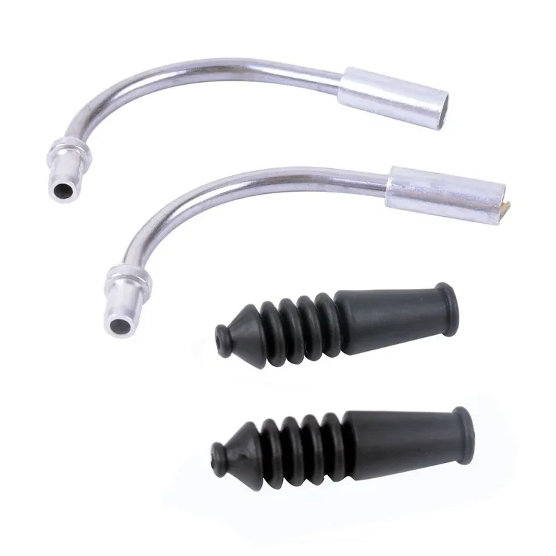 Bicycle V Brake Parts Aluminum Bend Tube Cable Guide Rubber Head Hose MTB Accessory