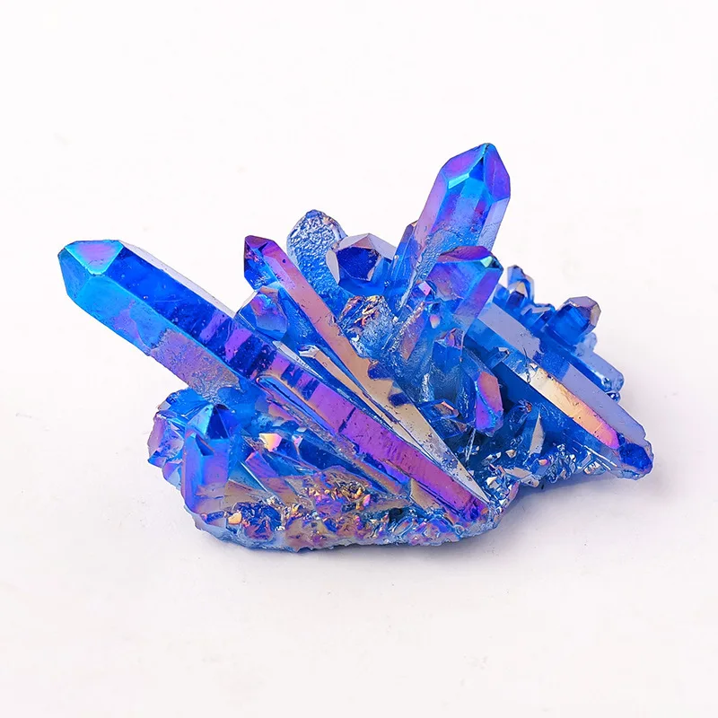 Luxury Green Aura Quartz Cluster - Elegant Natural Stone Decor for Home & Office, Ideal Independence Day Gift