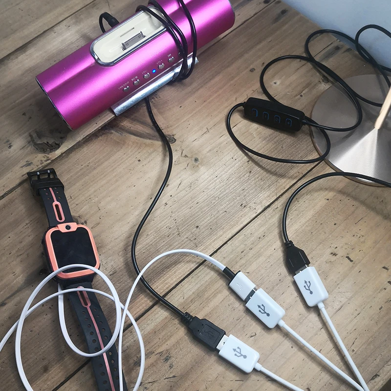 Charging Cable USB Charging Cable 1m USB2.0 A 1 Male to 3 Port USB Female Power Adapter Y Splitter Charging Cable