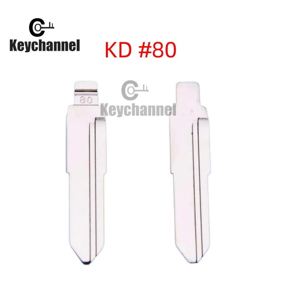 keychannel 5/10pcs #80 KD Remote Blank Universal Metal Car Key Blade Spare Key for WULING Remote for KEYDIY VVDI Xhorse Remote