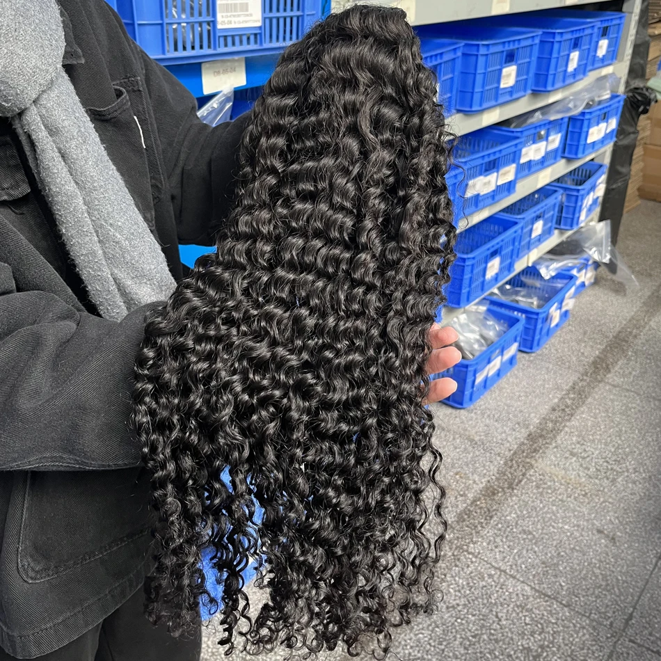 Lockige Echthaar-Perücke mit 250 Dichte, 13 x 6 HD-Spitze-Frontal-Perücke mit tiefen Wellen, vorgezupft, 13 x 4, 360-Grad-Vollspitze-Front-Echthaar-Perücke für Frauen – Detail 8