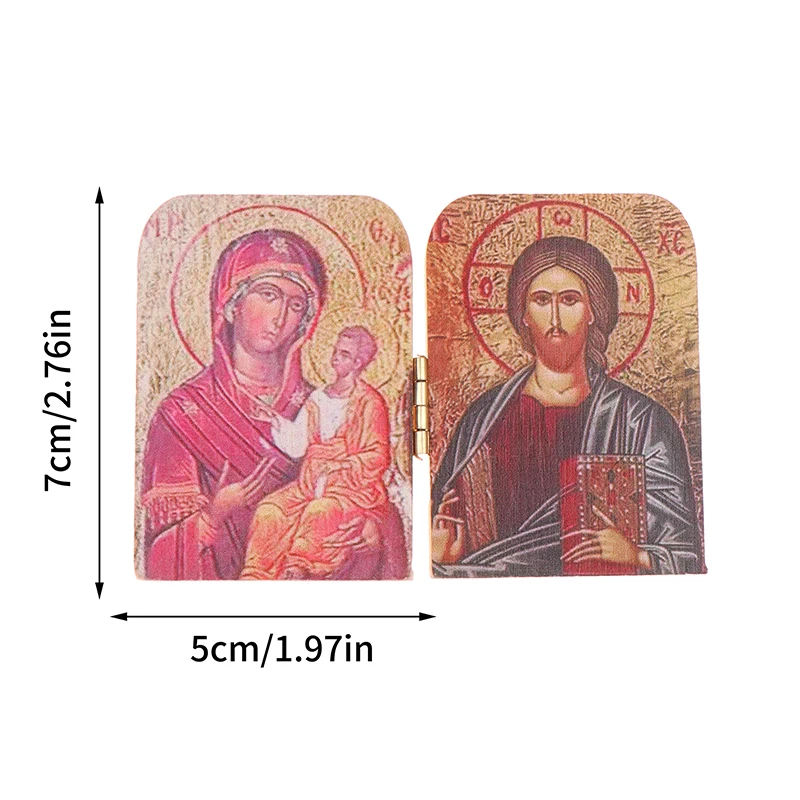 Christ decorative plaque Christ The Teacher And Virgin Of Kazan Catholic Orthodox Display Religious Gift wood icon decoration wood icon plaque