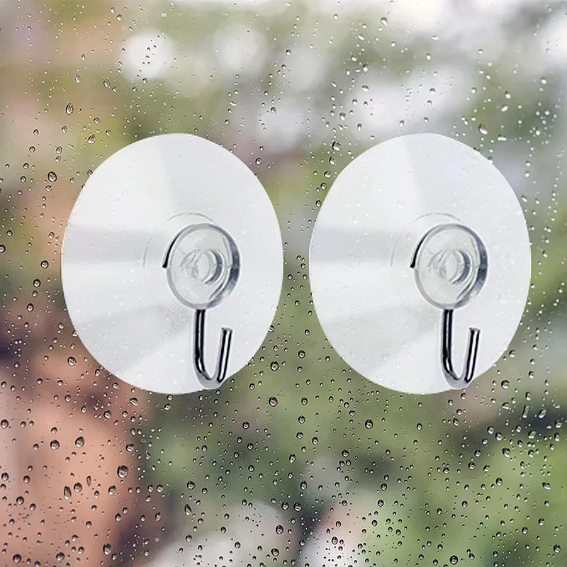 Suction Cup Hooks - Strong Wall and Window Utility Hooks for Home, Kitchen, and Bathroom
