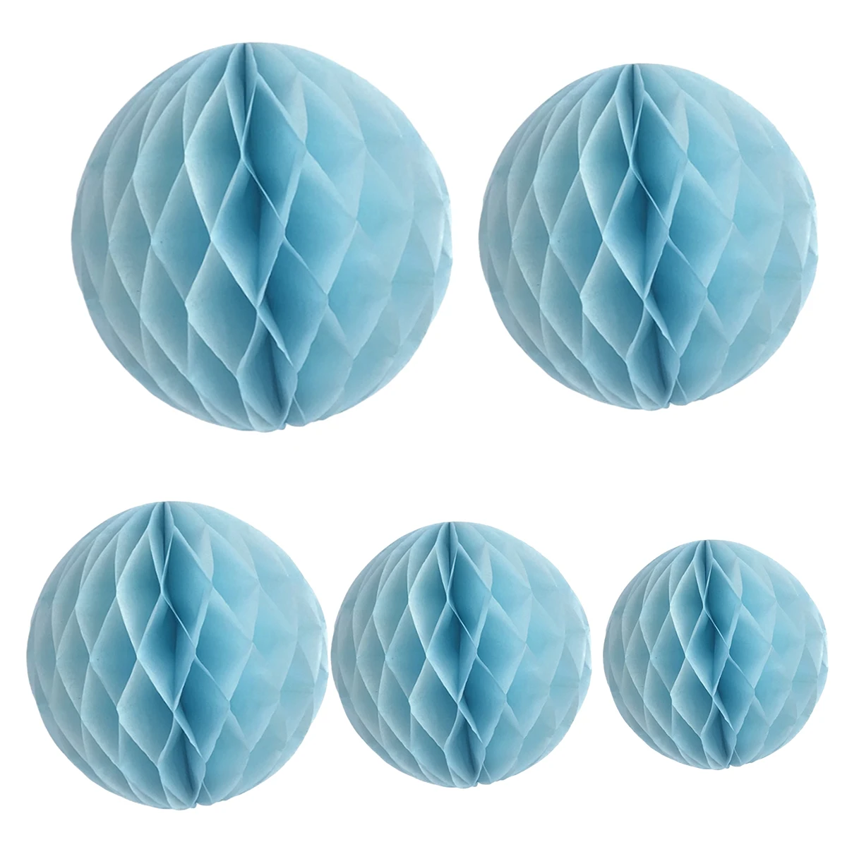 

1pcs Set 4 Inch Light Blue Paper For Christening Baptism Balls Decoration Paper Honeycomb Ball Flower Balls Paper
