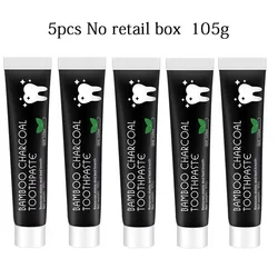 Bamboo Charcoal Mint Flavor Teeth Whitening Toothpaste - 5 - Pack (5pcs NO BOX)