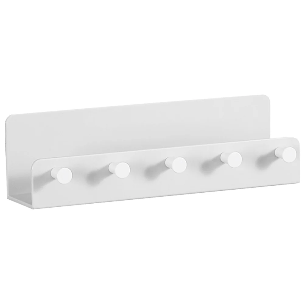 White Key Holder Multi-function Wall Shelf Storage Keys Hanger Wall-mounted Rack Pp Decorative Hook Household 4