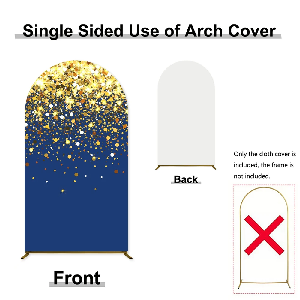 Luxury Arch Cover Birthday Backgrounds Black Gold Glitter Marble Decor Adult Birthday Party Celebration Photography Backdrops