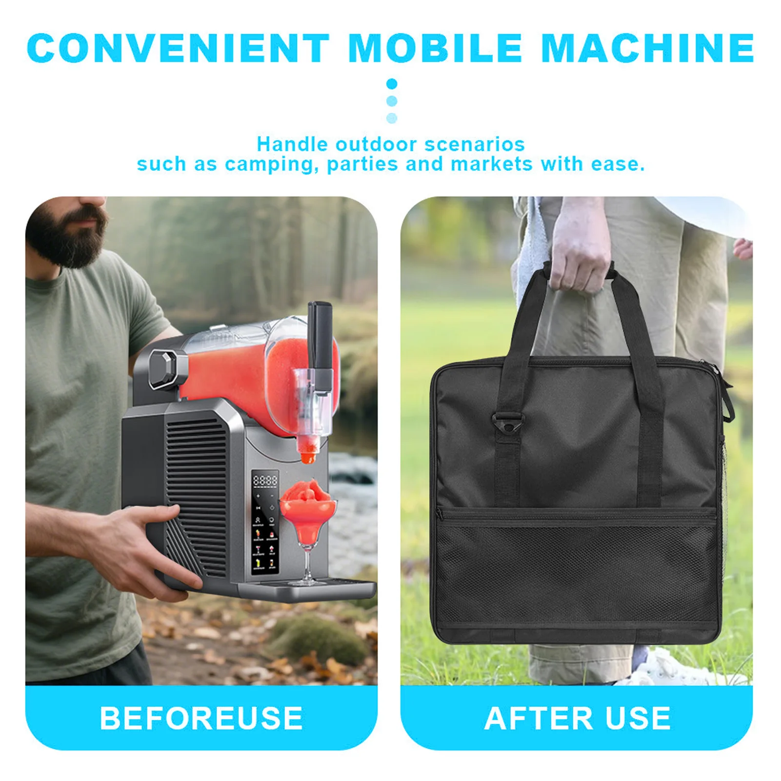 Slushie Machine Bag Slushie Machine Carrying Bag Multipurpose Oxford Cloth Portable Large Capacity External  for Camping
