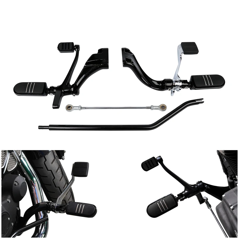 

Black Footpegs Forward Control Linkage Kit For Harley Sportster 883 1200 2014-2023 2022