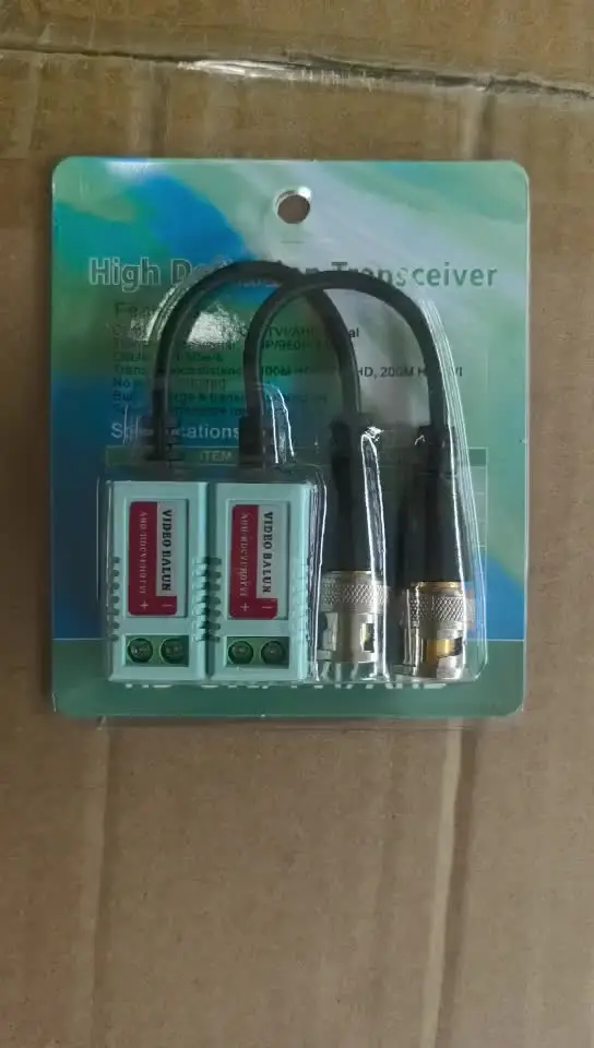 Transceptor De Video Balun Pasivo - 5 Pares Con Conectores BNC, Para Cámaras HD-CVI/TVI/AHD/CCTV, Uso Con Cable CAT5
