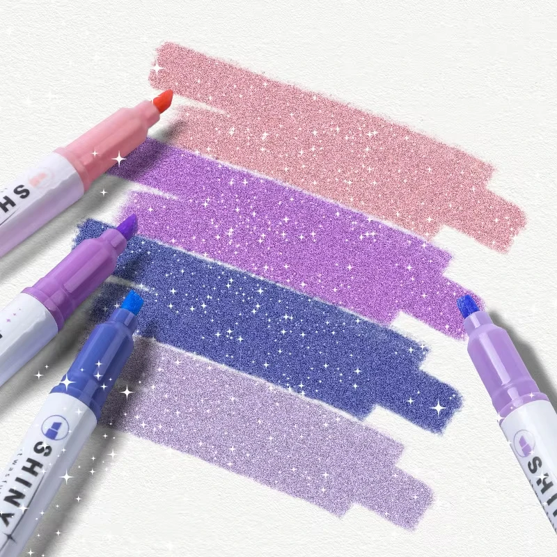 4-Color Glitter Highlighter Set 1