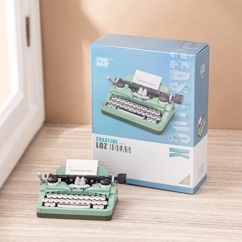LOZ Retro 223-teiliger Mini-Partikel-Mechanischer Drucker Landschaftsdekoration Kinder-Bausteine Lernspielzeug – Detail 9