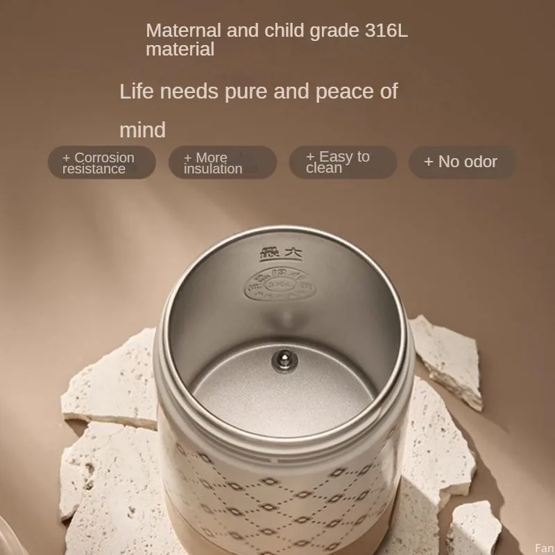 Electric Kettle 300ml 316 Stainless Steel Portable Thermostat S Kettle Travel Mini Thermal Mug 100-240V Household Electric Cup 2