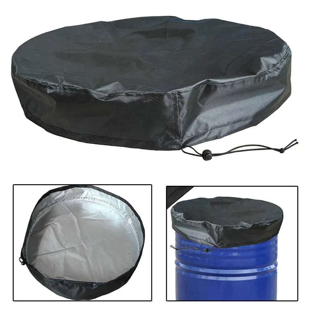 65x10cm Outdoor Bucket Lid Water Trash Can Covers Storage Tank Sofa Dust Cover Water Tank Protection Lid Rain Collect Tool Garde