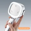 Musurjoy Bathroom Booster Shower Head, 3 Mode Adjustable Spray, Bathroom Shower System Handheld Shower Head, Silver Shower Head 3