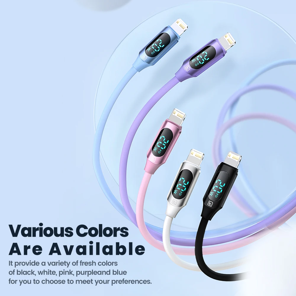 Enhanced Toocki LED Display Fast Charging USB-C Cable