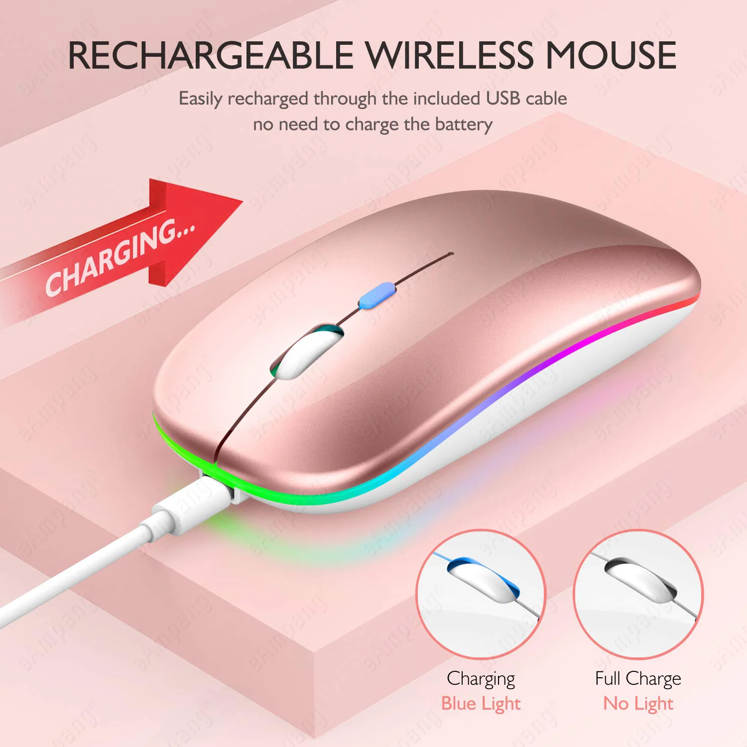 5.2 BT Wireless Mouse for Apple iPad 10.2 9.7 5th 6th 7th 8th 9th Generation Air 2 3 4 5 10.5 Pro 11 12.9 mini 6 5