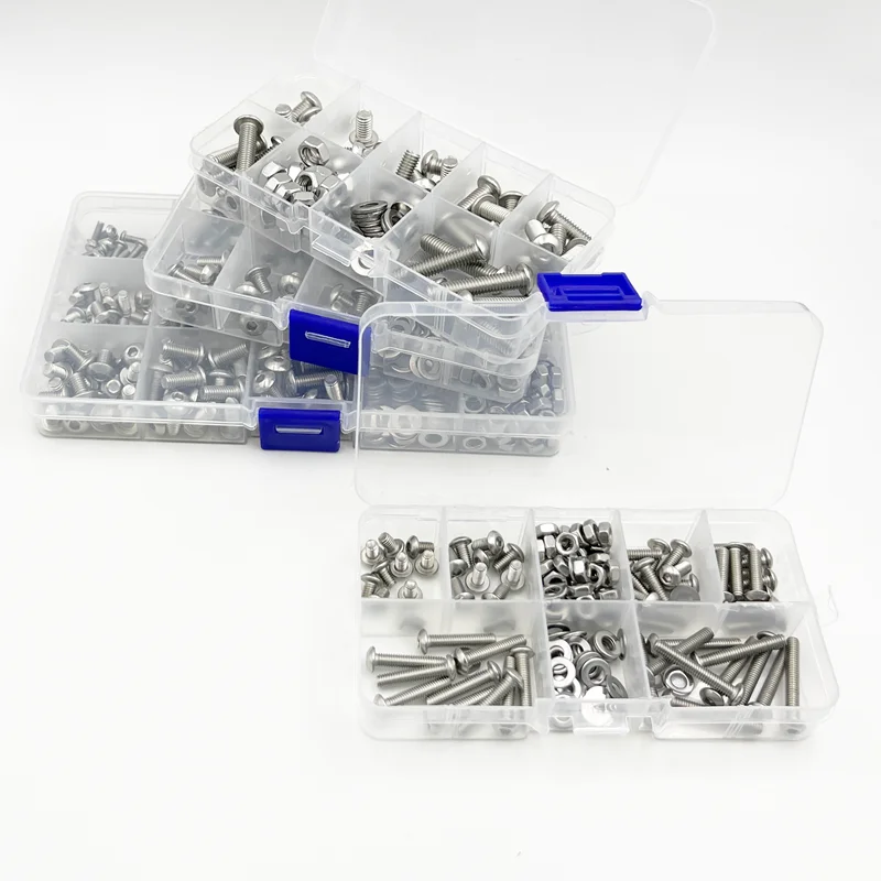 Description Picture 5 of itemRound Head Hex Socket Cap Screw Bolt Washer Nut M2 M3 M4 M5 M6 Stainless Steel Round Pan Head Allen Screw Nut Kit with Hex Key