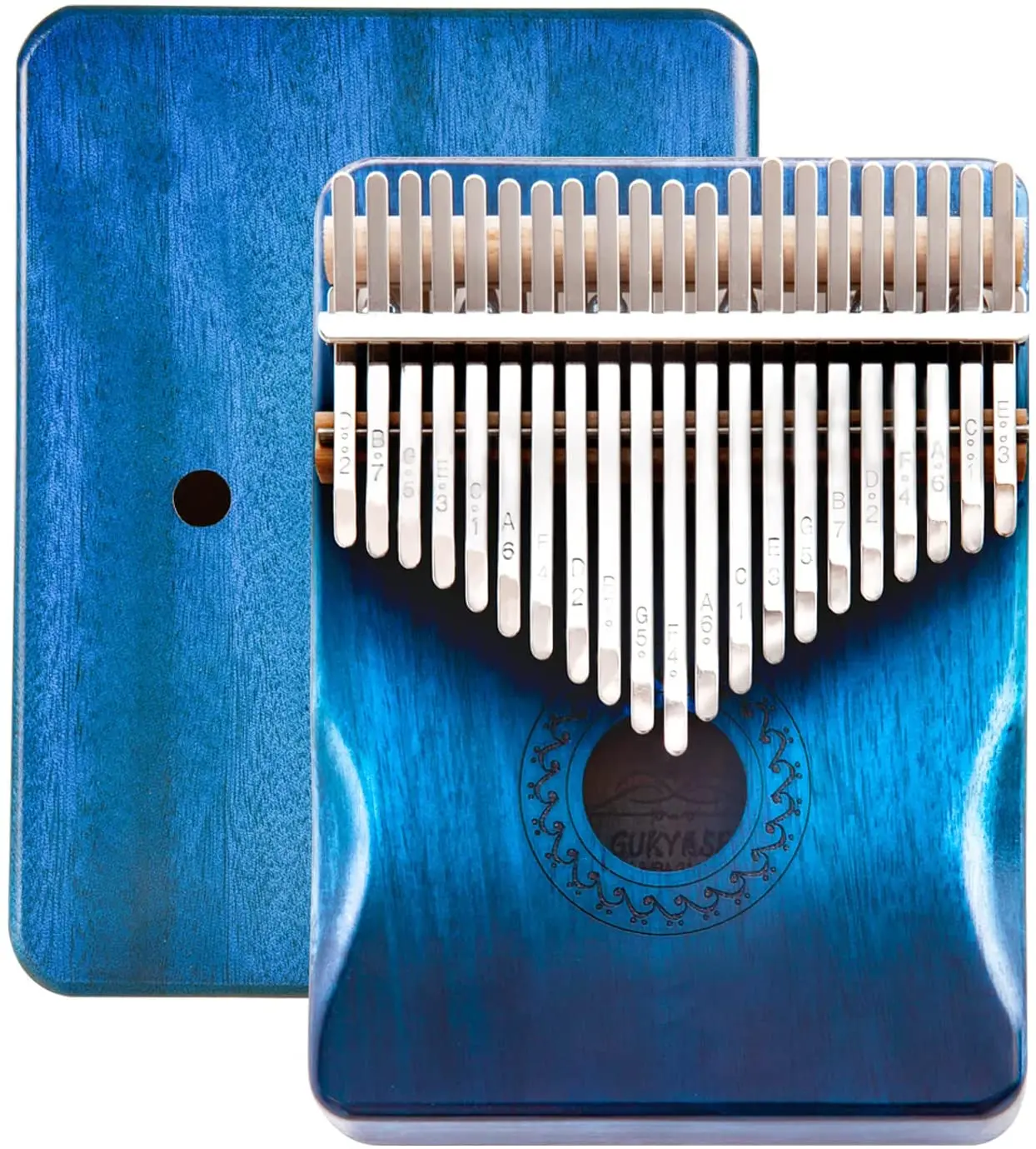 Kalimba Thumb Piano 21 Keys, Acacia Wood Portable Finger Piano W/eva