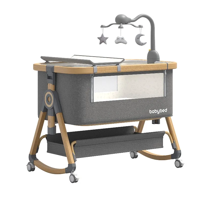 Marobaby Dream Home Movable Portable Baby Crib Foldable Newborn Cradle Splicing Bed Multi-Functional Infant Bed S51eb9ac31eec4c23a3024b200640a3a2B