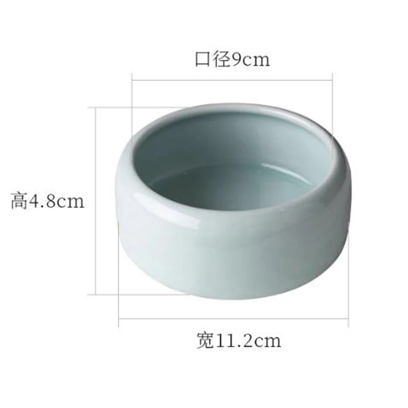 세라믹 잉크 스톤 와셔 중국 브러시 와셔, 백자 서예 청소 그릇, 전통 학자의 책상 액세서리