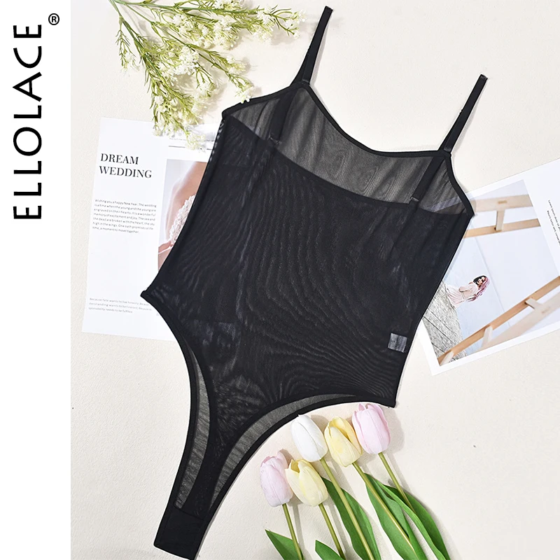 pureloli sissy Ellolace Lace Bodysuit Sheer Mesh One Piece Bright Body Women Solid Sexy  Top Crotchless Sissy Naked Tight Fitting Teddy Lingerie - AliExpress