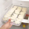 Kitchen Organizer Dumpling Box With Lid Refrigerator Keep Fresh Jiaozi Storage Box Transparent Dumpling Food Storage Container 3