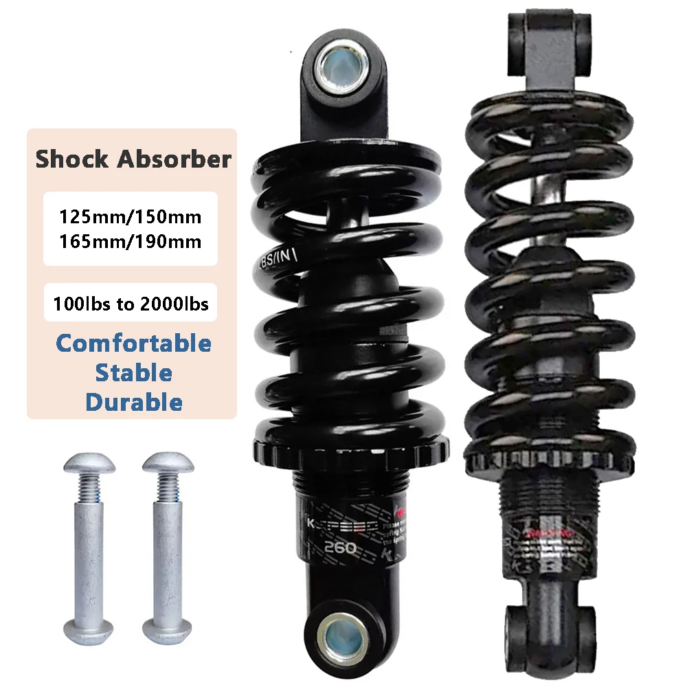 E Bike Rear Spring Bike Rear Shock Absorber, Spring, 150mm, 165 mm, MTB, Electric Bikes ...