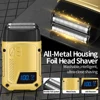 WAIKIL Professional Men's Electric Hair Clipper Three In One Shaver Oil Head Electric Push Shear USB Rechargeable Carving Shear 4