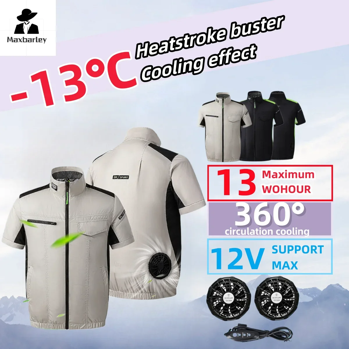 

Summer Heatstroke Fan Vest Prevention Cooling Men Cycling USB Cooling Fan Clothes Women Air Conditioning Clothes Tactical work