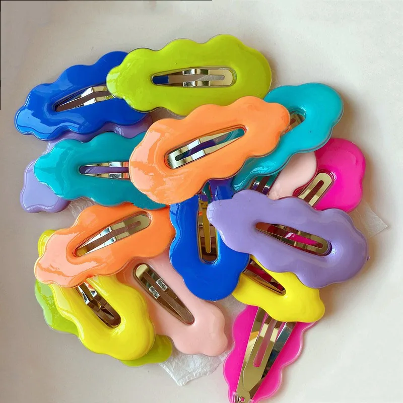 2pc Wholesale Cute Bright Color Korean Hair Side Clips Bb Hairpin For