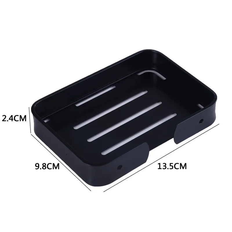 Soap Dish Storage Holder Aluminum Bathroom Soap Holder Shower Wall Mounted Decorative Dishes Box Basket Square