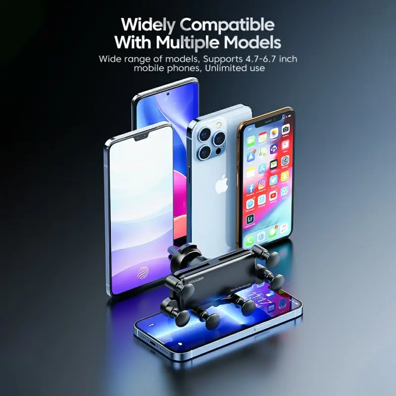 EssagerUniversal 6 Points Solid Fold Car Phone Holder Gravity Car thumbnail 7