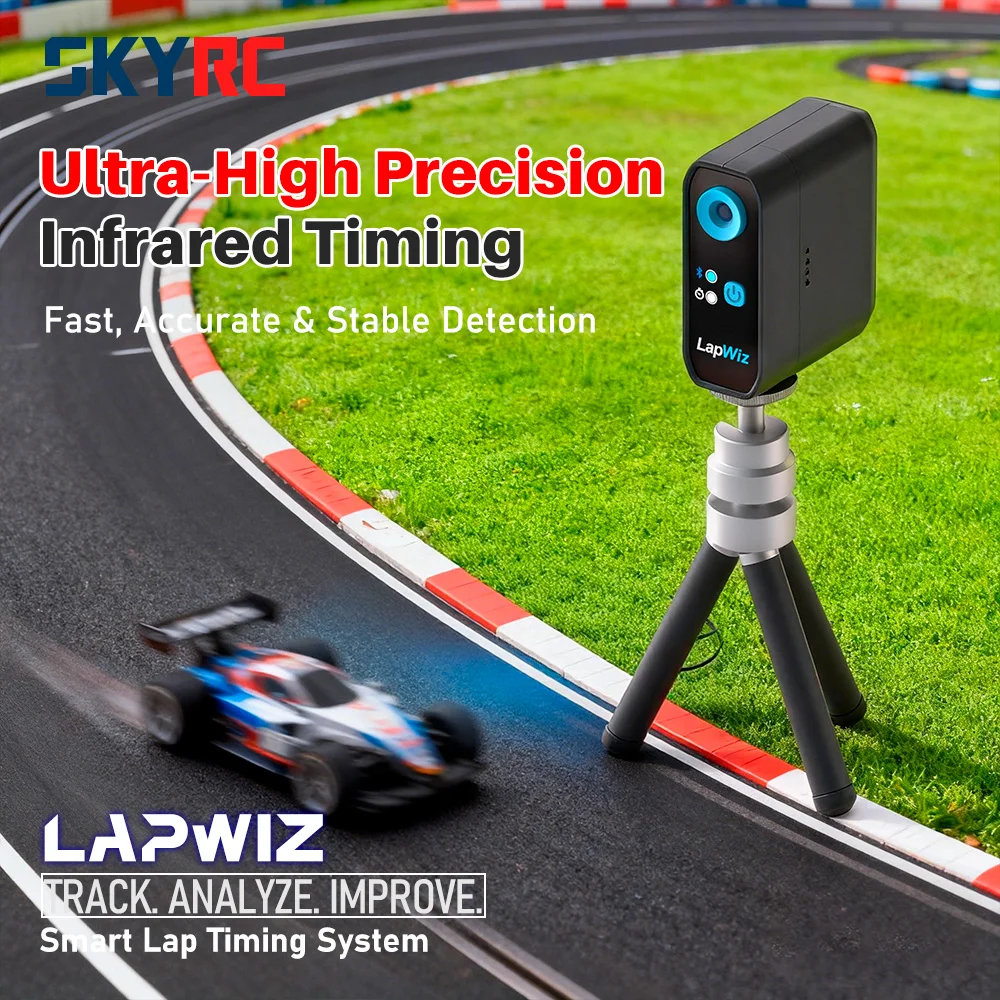 SKYRC LapWiz Professioneller IR RC Lap-Timer mit Multi-Car-ID-Management, Screen-Cast, Sprachansage und OTA-Upgrade für Mini-Z 1/10 RC-Rennen