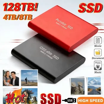Blazing-Fast Portable SSD 1TB | Ultra-Durable 4TB External Hard Drive | Heavy-Duty 16TB Solid-State Drive for Laptop/PC/MAC