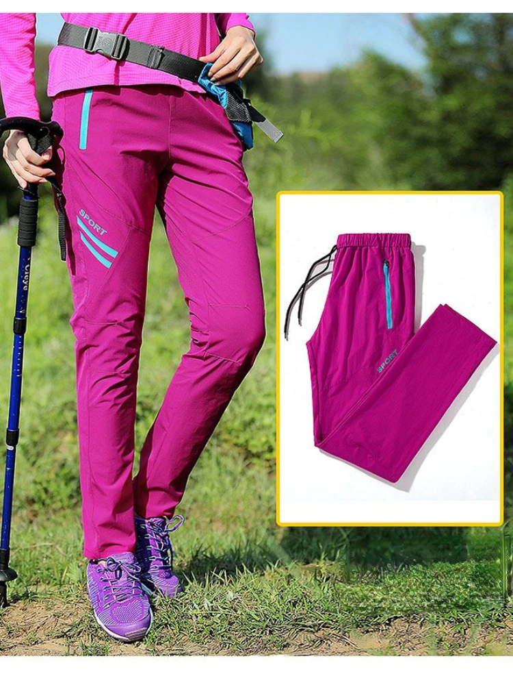 Women Camping Pants Trekking Climbing Hiking Trousers Waterproof Pants Sports Quick Dry Mountain Rain Anti-UV Outdoor Clothing