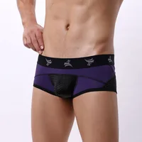 ANDERSON TALISCA-Boxer en maille sexy pour homme, sous-vêtements, patchwork zones bre, boxers masculins, short homme, taille L-4XL KU6655 4