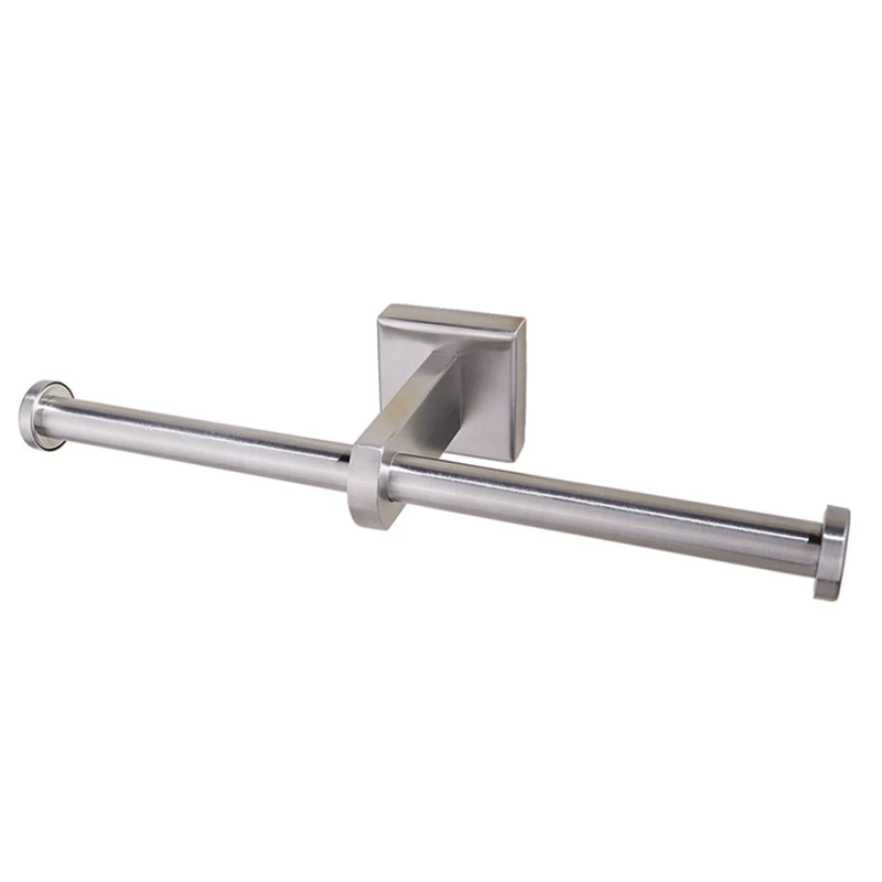 Description Picture 2 of itemStainless Steel Toilet Roll Holder Double Ring Toilet Paper Holder Wall Mounted Bathroom Toilet Paper Shelf