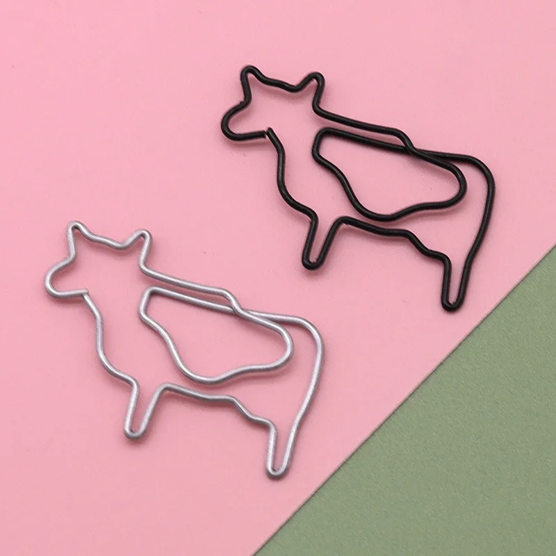 Paper Clips Metal Decoration Accessories Cute Modeling Papers Clip Color Cartoon Animal Paper Clip Clips Decorative 10pcs