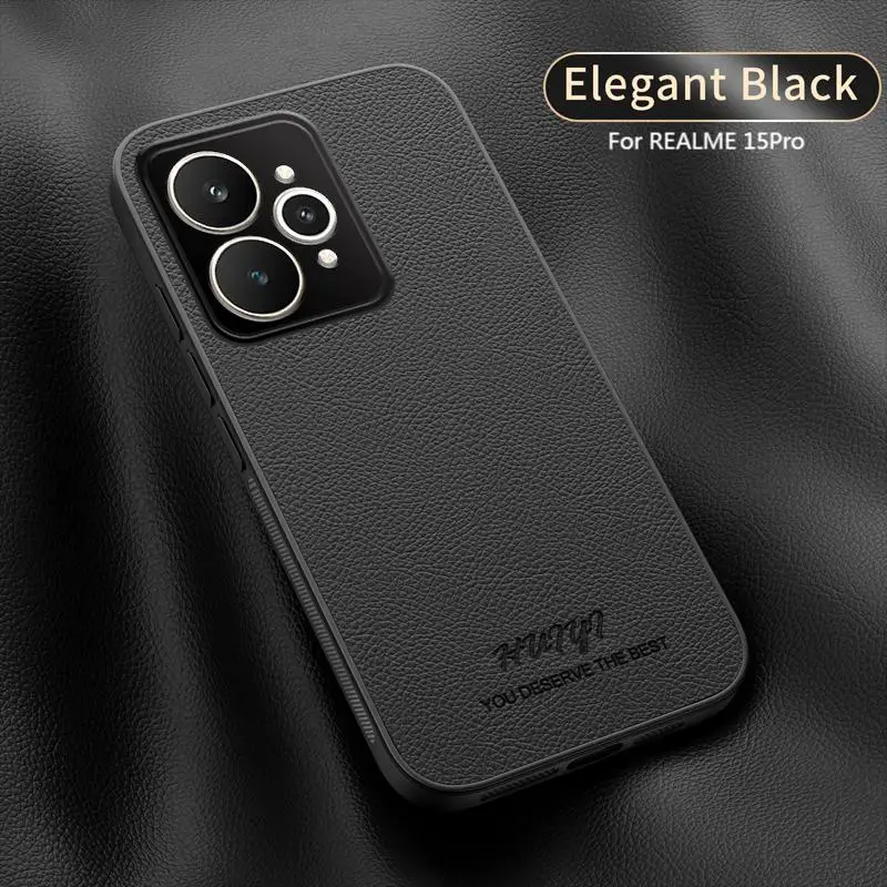 Matte Litchi Texture Leather Soft Case - Premium Silicone Protective Cover