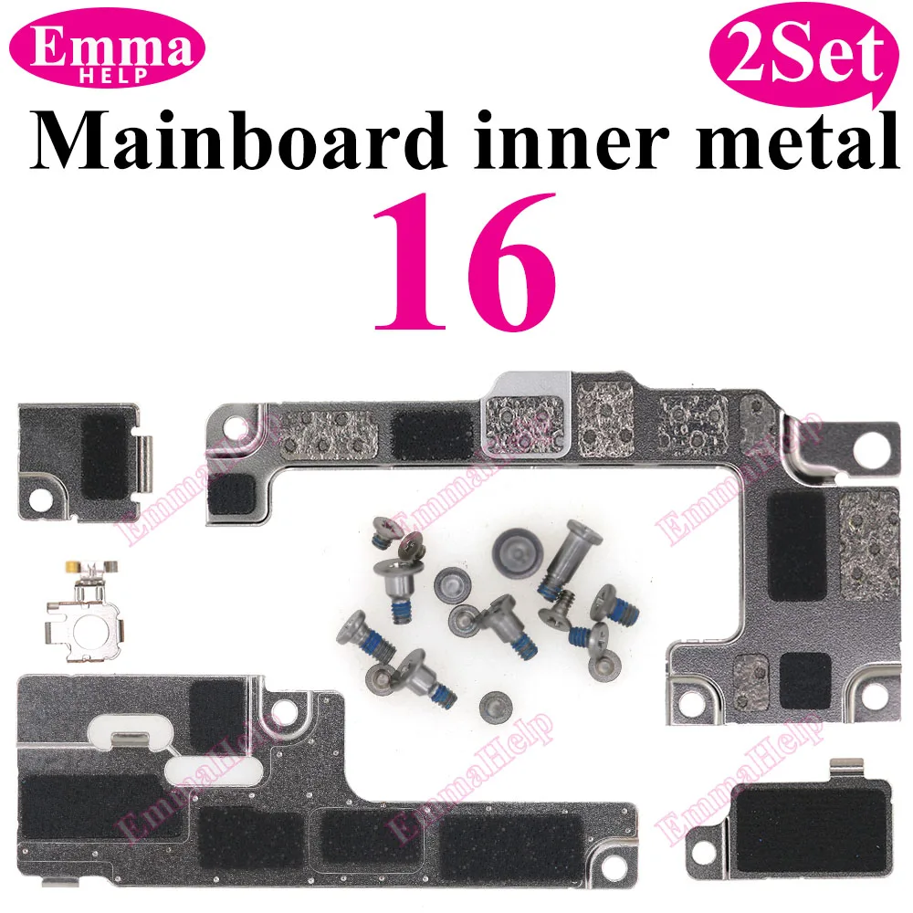 Enhanced Mainboard Metal Components + Screws Set with Bracket Holder, Clip, LCD and Battery Cover
